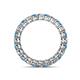 4 - Tiffany 2.80 mm Blue Topaz and Lab Grown Diamond Eternity Band 