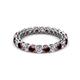 2 - Tiffany 2.80 mm Red Garnet and Lab Grown Diamond Eternity Band 