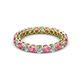 2 - Tiffany 2.80 mm Rhodolite Garnet and Lab Grown Diamond Eternity Band 