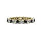 1 - Tiffany 2.80 mm Black and White Lab Grown Diamond Eternity Band 