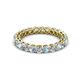 2 - Tiffany 2.80 mm Aquamarine and Lab Grown Diamond Eternity Band 