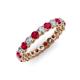 3 - Tiffany 2.80 mm Ruby and Lab Grown Diamond Eternity Band 