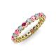 3 - Tiffany 2.80 mm Rhodolite Garnet and Lab Grown Diamond Eternity Band 