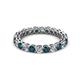 2 - Tiffany 2.80 mm London Blue Topaz and Lab Grown Diamond Eternity Band 