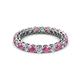 2 - Tiffany 2.80 mm Pink Sapphire and Lab Grown Diamond Eternity Band 