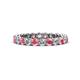 1 - Tiffany 2.80 mm Pink Tourmaline and Lab Grown Diamond Eternity Band 