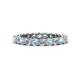 1 - Tiffany 2.80 mm Aquamarine and Lab Grown Diamond Eternity Band 