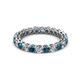 2 - Tiffany 2.80 mm Blue and White Lab Grown Diamond Eternity Band 