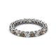 2 - Tiffany 2.80 mm Smoky Quartz and Lab Grown Diamond Eternity Band 