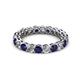2 - Tiffany 3.00 mm Blue Sapphire and Lab Grown Diamond Eternity Band 
