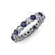3 - Tiffany 3.00 mm Blue Sapphire and Lab Grown Diamond Eternity Band 