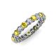 3 - Tiffany 3.00 mm Yellow Sapphire and Lab Grown Diamond Eternity Band 