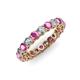 3 - Tiffany 3.00 mm Pink Sapphire and Lab Grown Diamond Eternity Band 