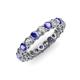 3 - Tiffany 3.00 mm Tanzanite and Lab Grown Diamond Eternity Band 