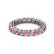 2 - Tiffany 3.00 mm Pink Tourmaline and Lab Grown Diamond Eternity Band 
