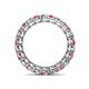 4 - Tiffany 3.00 mm Pink Tourmaline and Lab Grown Diamond Eternity Band 