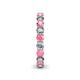 5 - Tiffany 3.00 mm Pink Tourmaline and Lab Grown Diamond Eternity Band 