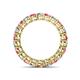 4 - Tiffany 3.00 mm Pink Tourmaline and Lab Grown Diamond Eternity Band 