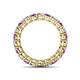 4 - Tiffany 3.00 mm Amethyst and Lab Grown Diamond Eternity Band 