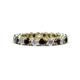 1 - Tiffany 3.00 mm Black and White Lab Grown Diamond Eternity Band 