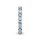 5 - Tiffany 3.00 mm Aquamarine and Lab Grown Diamond Eternity Band 