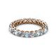 2 - Tiffany 3.00 mm Aquamarine and Lab Grown Diamond Eternity Band 