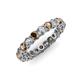 3 - Tiffany 3.00 mm Smoky Quartz and Lab Grown Diamond Eternity Band 