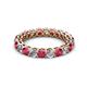 2 - Tiffany 3.00 mm Ruby and Lab Grown Diamond Eternity Band 