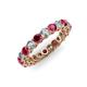 3 - Tiffany 3.00 mm Ruby and Lab Grown Diamond Eternity Band 