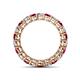 4 - Tiffany 3.00 mm Ruby and Lab Grown Diamond Eternity Band 