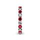 5 - Tiffany 3.00 mm Ruby and Lab Grown Diamond Eternity Band 