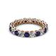 2 - Tiffany 3.00 mm Blue Sapphire and Lab Grown Diamond Eternity Band 