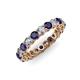 3 - Tiffany 3.00 mm Blue Sapphire and Lab Grown Diamond Eternity Band 