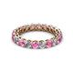2 - Tiffany 3.00 mm Pink Sapphire and Lab Grown Diamond Eternity Band 