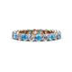 1 - Tiffany 3.00 mm Blue Topaz and Lab Grown Diamond Eternity Band 