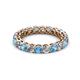 2 - Tiffany 3.00 mm Blue Topaz and Lab Grown Diamond Eternity Band 