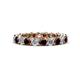 1 - Tiffany 3.00 mm Red Garnet and Lab Grown Diamond Eternity Band 