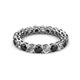 2 - Tiffany 3.00 mm Black and White Lab Grown Diamond Eternity Band 