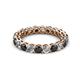 2 - Tiffany 3.00 mm Black and White Lab Grown Diamond Eternity Band 