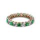 2 - Tiffany 3.00 mm Emerald and Lab Grown Diamond Eternity Band 