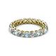 2 - Tiffany 3.00 mm Aquamarine and Lab Grown Diamond Eternity Band 