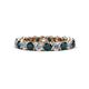 1 - Tiffany 3.00 mm London Blue Topaz and Lab Grown Diamond Eternity Band 
