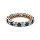 2 - Tiffany 3.00 mm London Blue Topaz and Lab Grown Diamond Eternity Band 