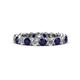 1 - Tiffany 3.00 mm Blue Sapphire and Lab Grown Diamond Eternity Band 