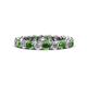 1 - Tiffany 3.00 mm Green Garnet and Lab Grown Diamond Eternity Band 