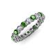 3 - Tiffany 3.00 mm Green Garnet and Lab Grown Diamond Eternity Band 