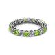 2 - Tiffany 3.00 mm Peridot and Lab Grown Diamond Eternity Band 