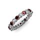 3 - Tiffany 3.00 mm Red Garnet and Lab Grown Diamond Eternity Band 