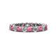 1 - Tiffany 3.00 mm Rhodolite Garnet and Lab Grown Diamond Eternity Band 