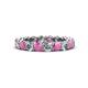 1 - Tiffany 3.40 mm Pink Sapphire and Lab Grown Diamond Eternity Band 